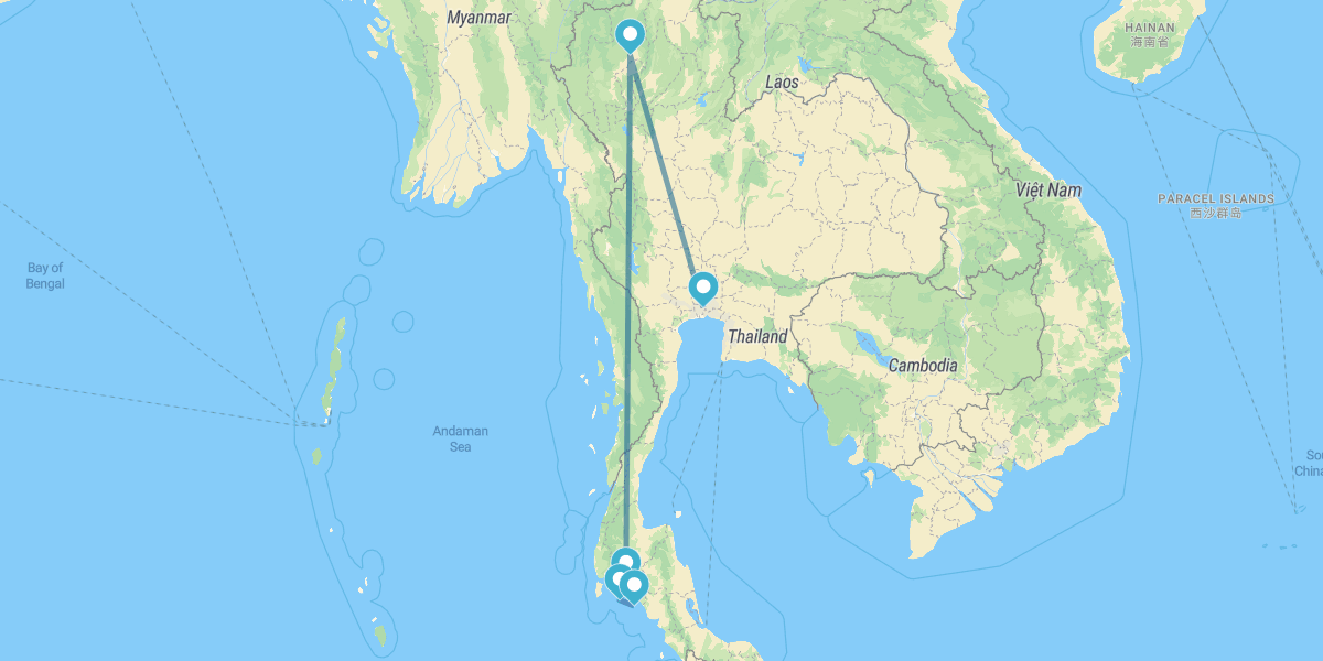 Bangkok, Chiang Mai, Krabi, Phi Phi y Koh Lanta