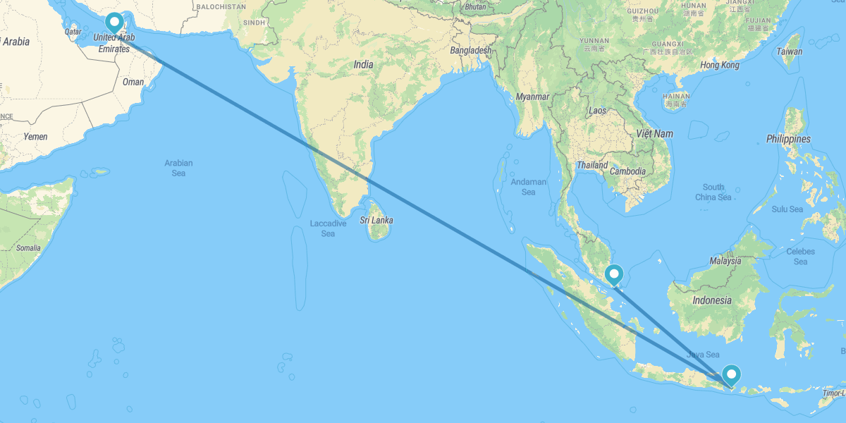 Dubái, Bali y Singapur