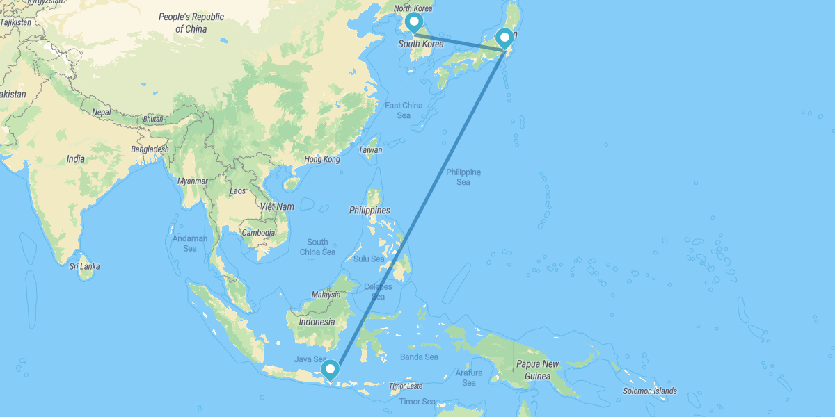 Seúl, Tokio y Bali