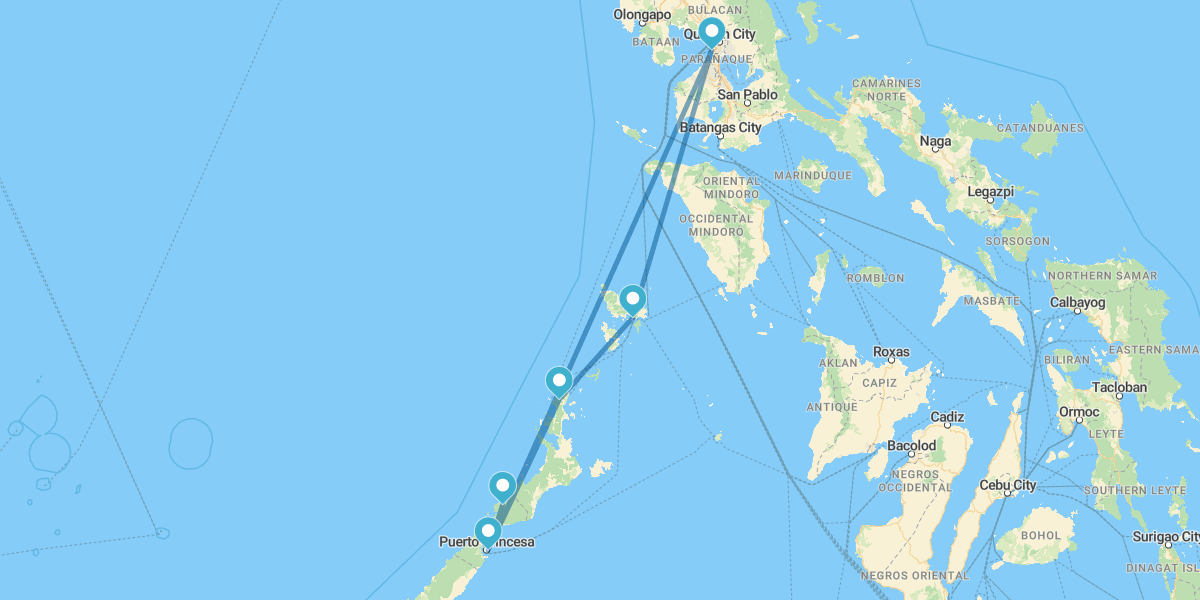 Manila, Puerto Princesa, El Nido y Corón