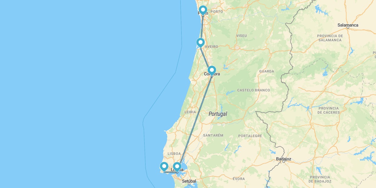 Viaja a Lisboa, Coimbra y Oporto