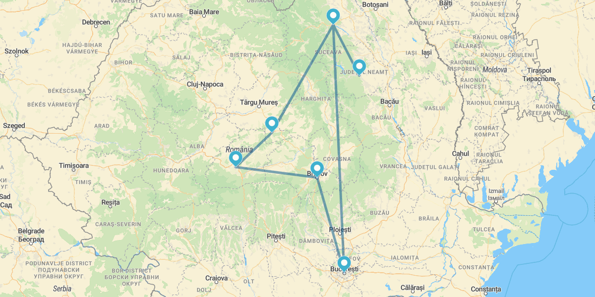 Viaje por Rumania, Transilvania, Cárpatos y Bucovina