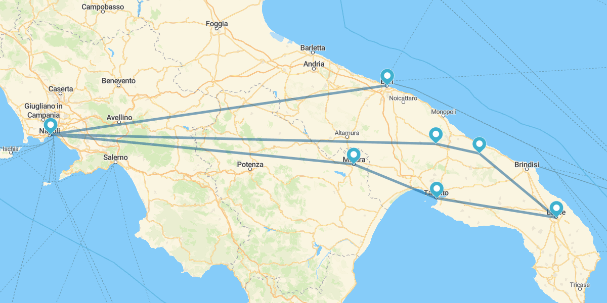 Viaja a Puglia y Costa Amalfitana