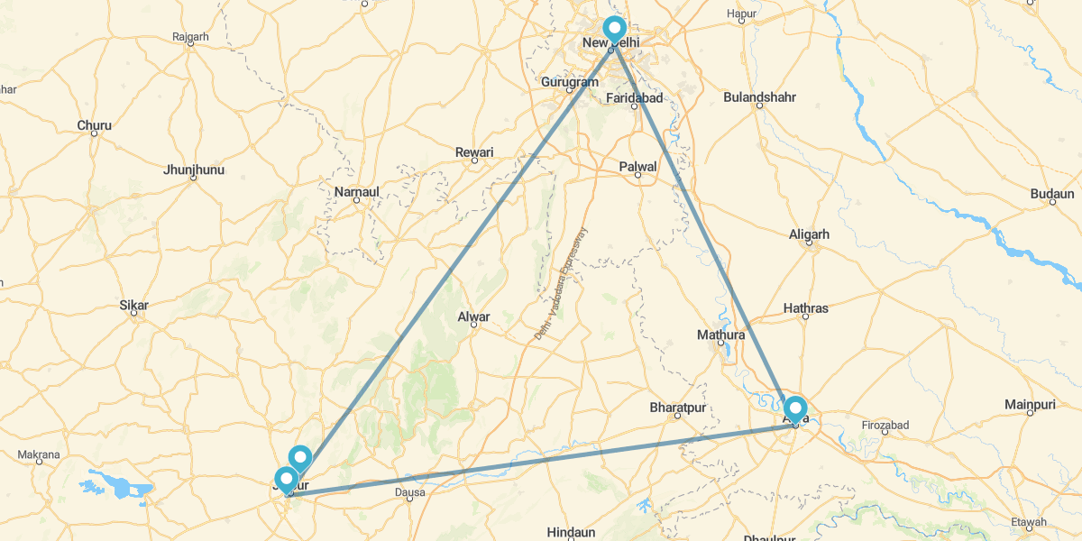 India, Ruta Triángulo Dorado