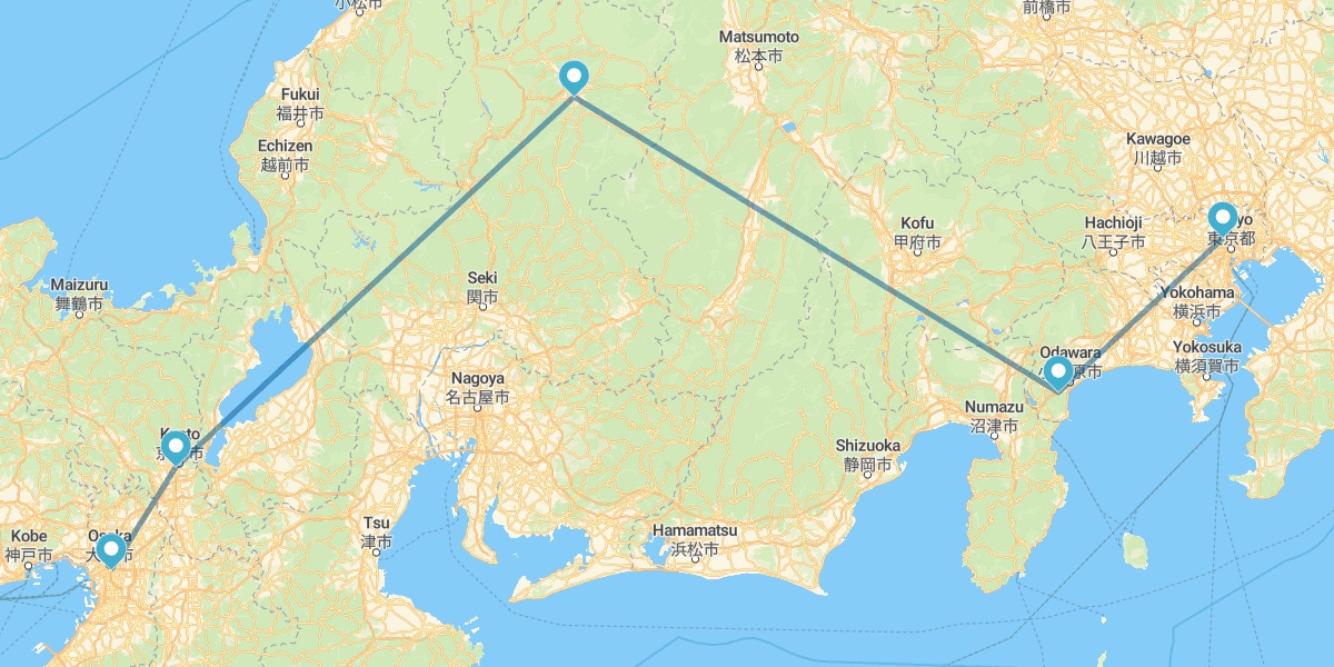Tokio, Hakone, Takayama, Kioto y Osaka