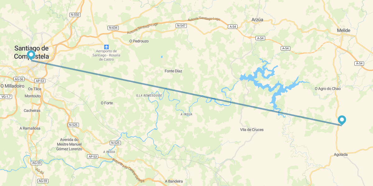 Santiago de Compostela y Paradores de Galicia con coche de alquiler