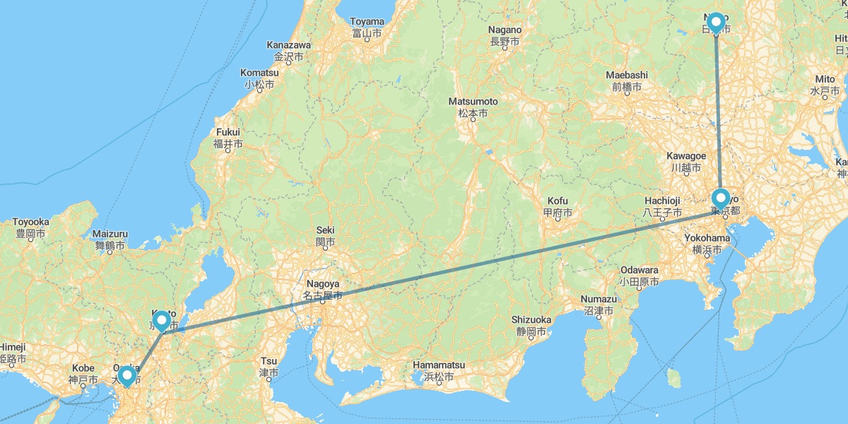 Osaka, Kioto, Tokio y ryokan en Nikko