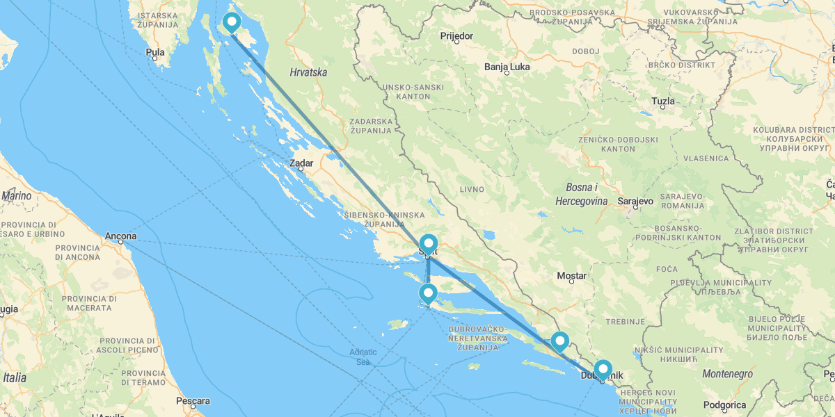 De Split a Dubrovnik con la Isla de Hvar