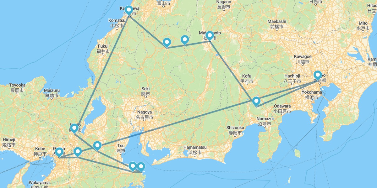 Salida Especial Vuelo Directo Centro de Japón y Ruta Ninja