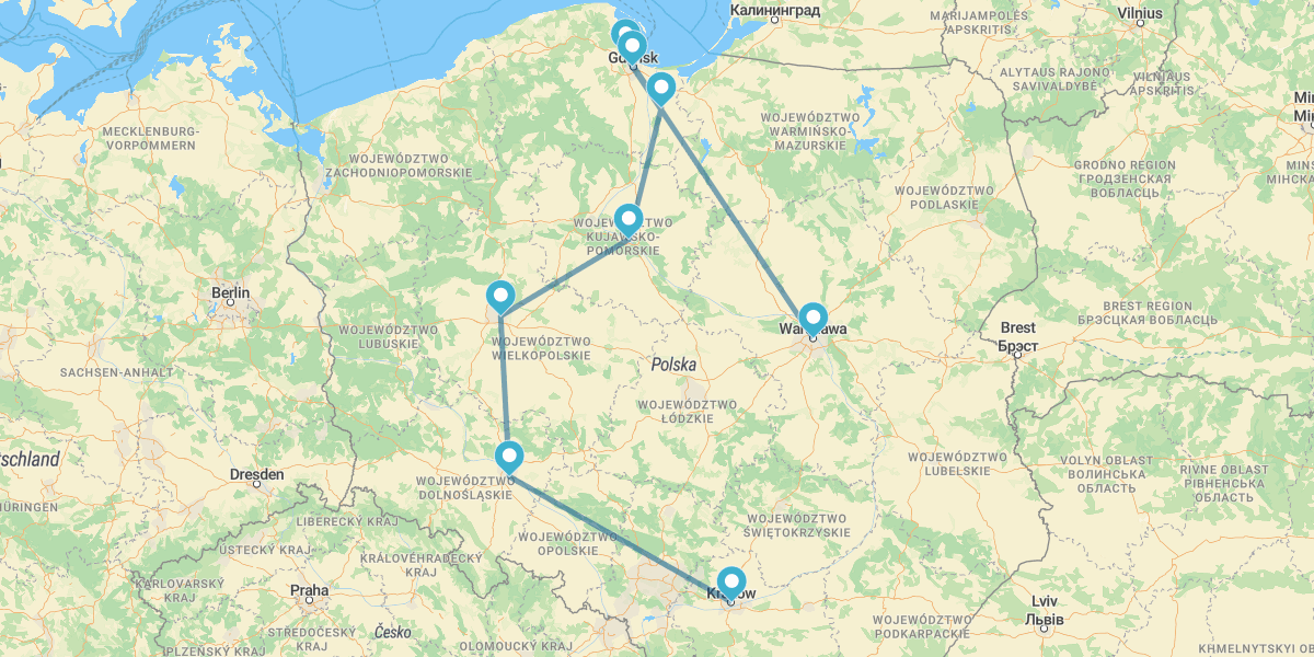 De Cracovia a Varsovia
