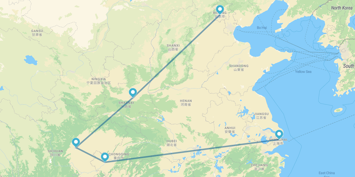 De Pekín a Shanghái con Osos Panda y Chongqing