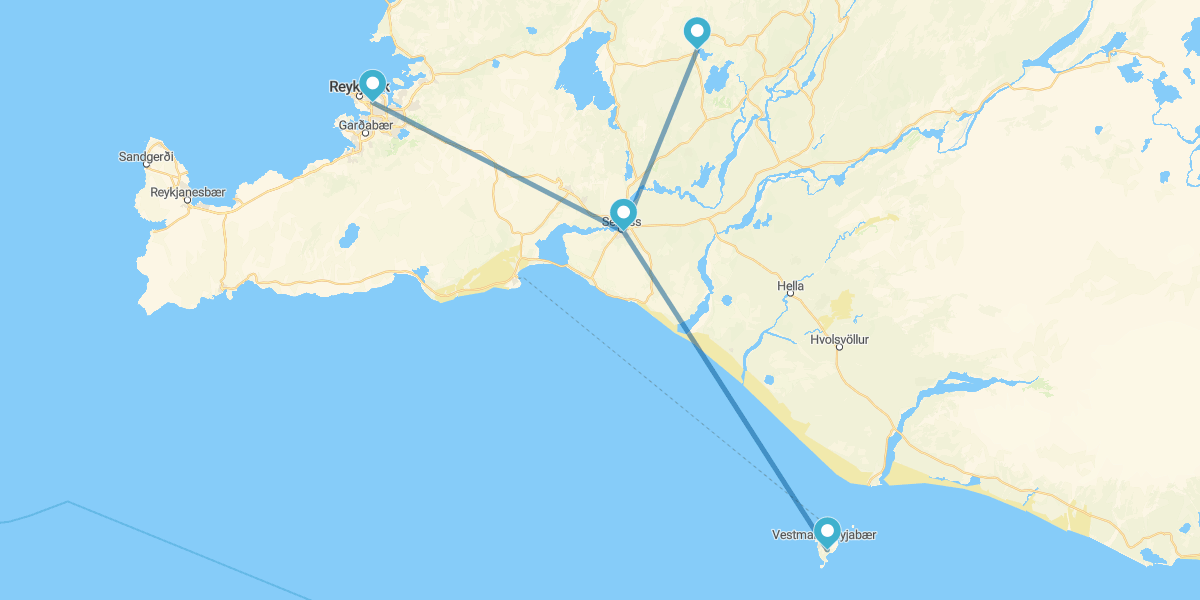 Reykjavík, el Círculo Dorado y las Islas Vestman