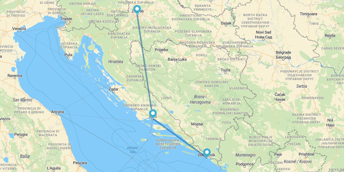 Zagreb, Split y Dubrovnik