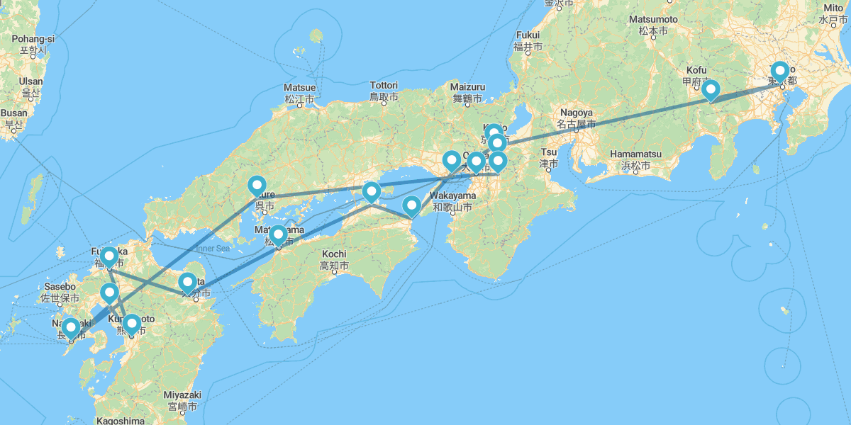 Especial Sakura: De Tokio a Osaka con Shikoku y Kyushu