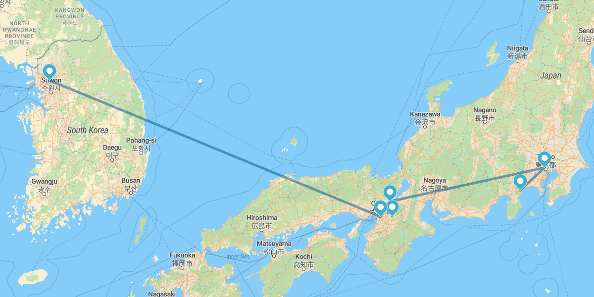 Tokio, Kioto, Osaka y Seúl