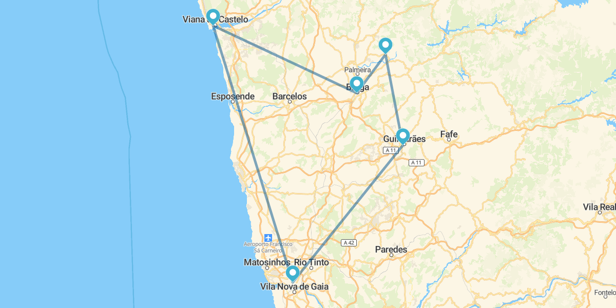 Especial +60 Senior Ruta de Pousadas: Viana, Braga y Guimarães, cuna de Portugal