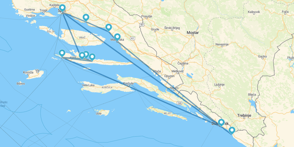 Ruta por la Riviera Croata hasta Split