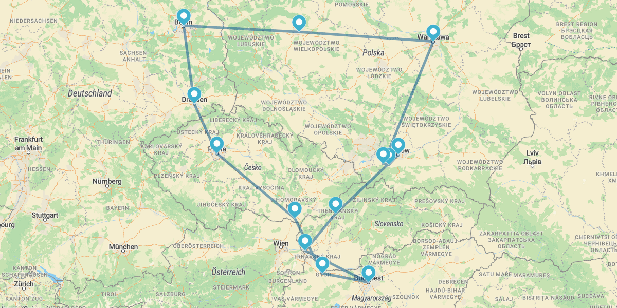 Berlín, Praga, Budapest y Polonia