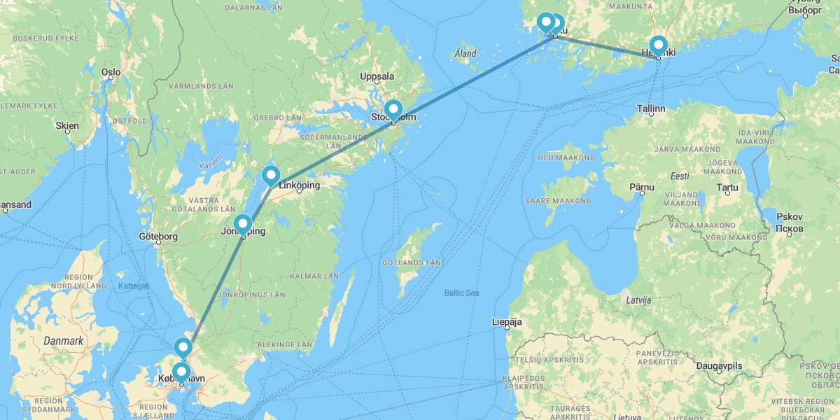 Copenhague, Estocolmo y Helsinki