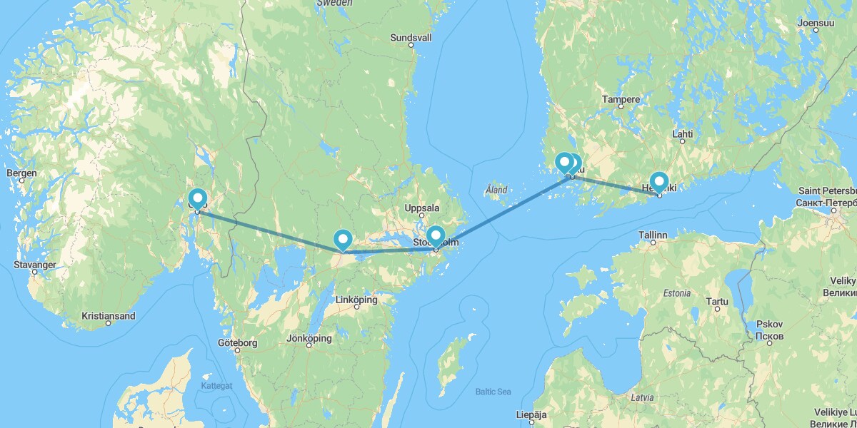 Oslo, Estocolmo y Helsinki