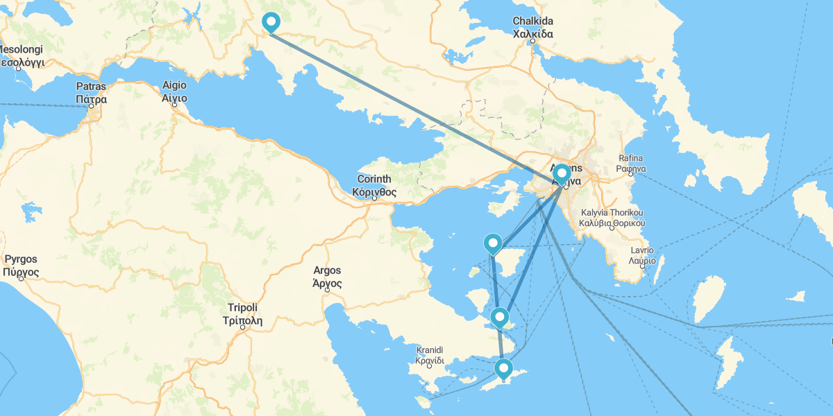 Atenas, Delfos y Crucero por las Islas Sarónicas