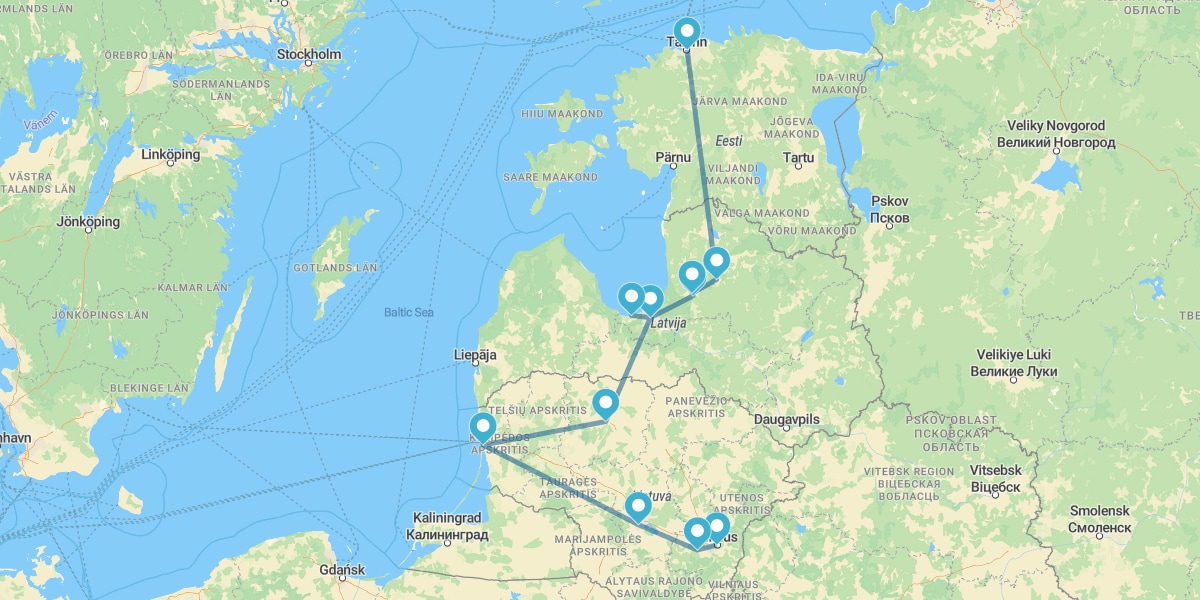 Vilna, Riga y Tallin con Jūrmala