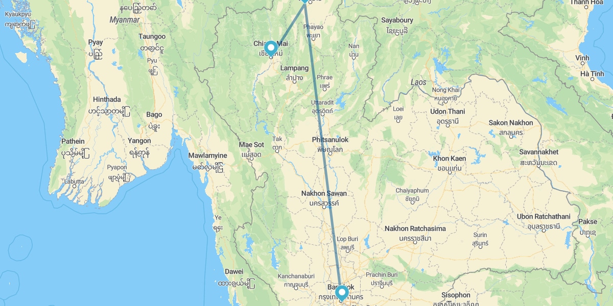 Bangkok, Chiang Rai y Chiang Mai