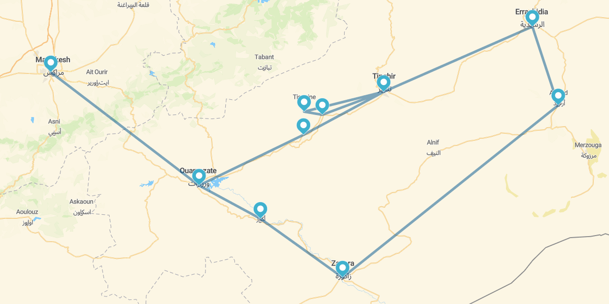 Ruta de Las Kasbahs y el Alto Atlas