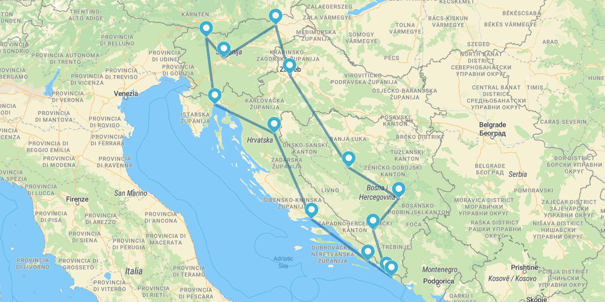 Croacia, Bosnia y Eslovenia