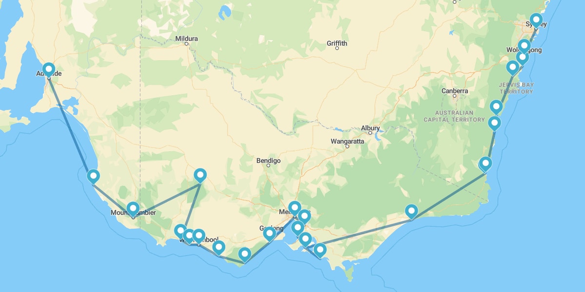 Ruta Aussie, desde Adelaida a Sídney