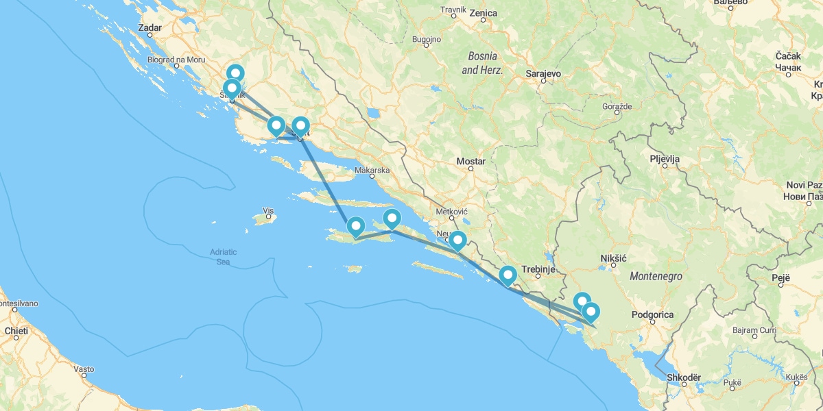 Ruta desde Dubrovnik a Split