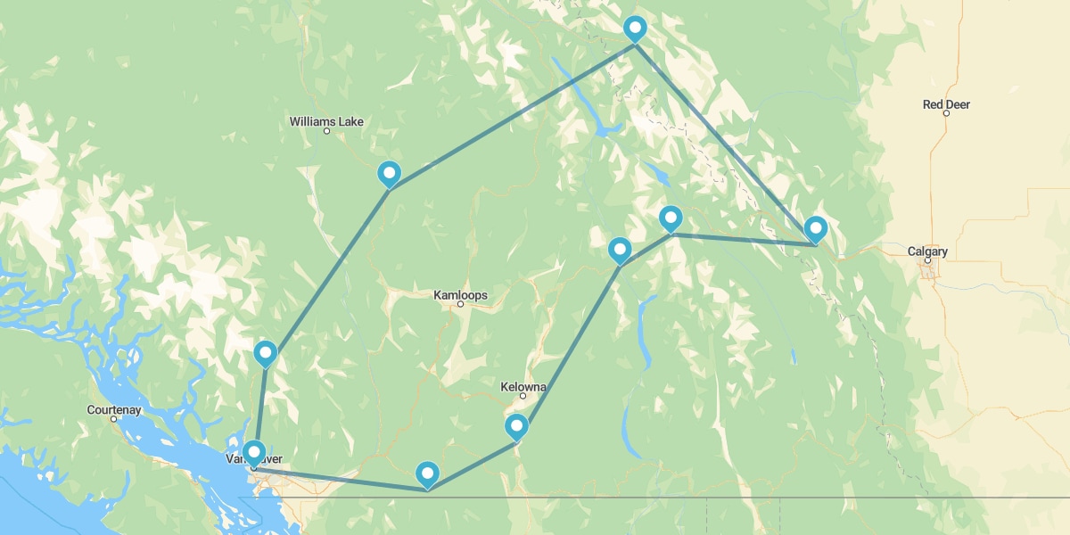 Ruta por los Grandes Parques del Oeste Canadiense