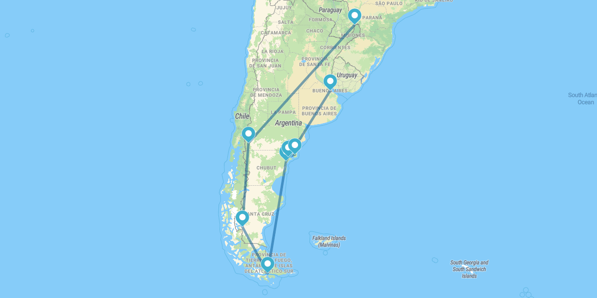 Buenos Aires, Península Valdés, Patagonia e Iguazú