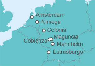 Itinerario del Crucero Rin Clásico I - Crucemundo