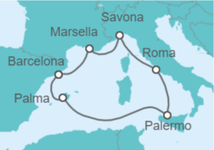 Itinerario del Crucero Un mar, mil historias - Costa Cruceros