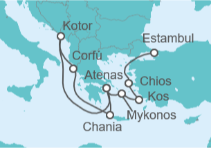 Itinerario del Crucero Grecia, Montenegro - Celestyal Cruises