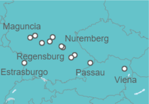 Itinerario del Crucero Un auténtico crucero por el corazón de Europa, del Danubio al Rin  - CroisiEurope