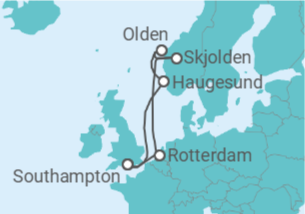 Itinerario del Crucero Fiordos noruegos - Royal Caribbean