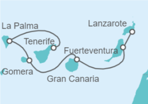 Itinerario del Crucero Crucero en el archipiélago de las Canarias, el dulzor de una eterna primavera - CroisiMer