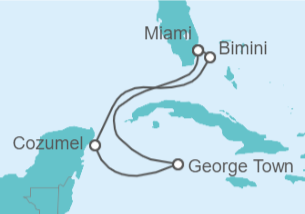 Itinerario del Crucero Bahamas, México e Islas Caimán - Celebrity Cruises