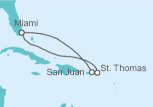 Itinerario del Crucero Islas Vírgenes - Carnival Cruise Line
