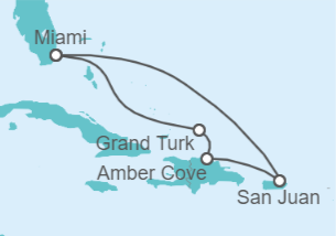 Itinerario del Crucero Caribe Oriental  - Carnival Cruise Line