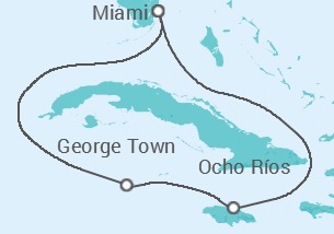 Itinerario del Crucero Jamaica e Islas Caimán - Carnival Cruise Line