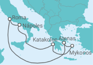 Itinerario del Crucero Grecia, Turquía e Italia - Carnival Cruise Line