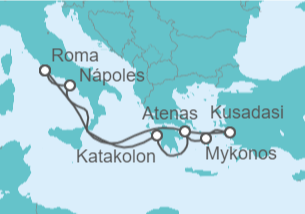 Itinerario del Crucero Turquía, Grecia e Italia - Carnival Cruise Line