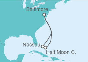 Itinerario del Crucero Bahamas - Carnival Cruise Line