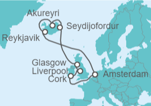 Itinerario del Crucero Reino Unido, Islandia - Royal Caribbean