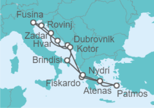 Itinerario del Crucero Islas Griegas, Croacia e Italia - Explora Journeys
