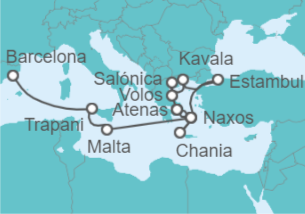 Itinerario del Crucero Islas Griegas, Turquía y Malta - Explora Journeys