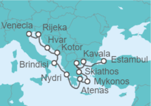 Itinerario del Crucero Croacia, Montenegro y Grecia - Explora Journeys